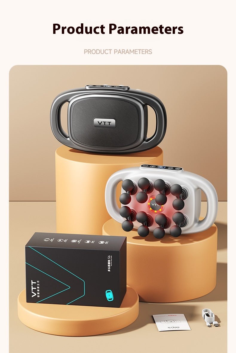 16-Head Deep Tissue Massage Gun | Adjustable Muscle Recovery & Full Body Percussion Massager