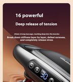 16-Head Deep Tissue Massage Gun | Adjustable Muscle Recovery & Full Body Percussion Massager