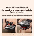 16-Head Deep Tissue Massage Gun | Adjustable Muscle Recovery & Full Body Percussion Massager