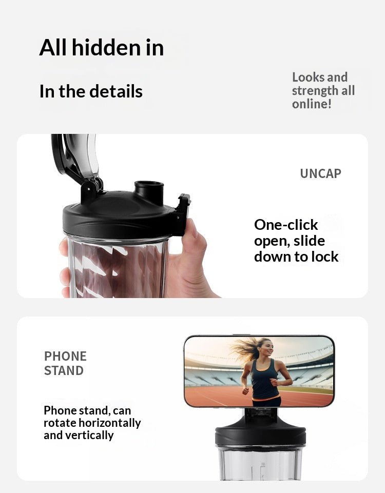 Electric Protein Shaker Bottle | 700ml Portable Automatic Mixing Cup with Magnetic Charging