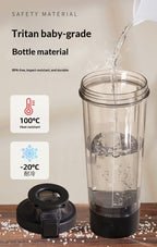 Electric Protein Shaker Bottle | 700ml Portable Automatic Mixing Cup with Magnetic Charging