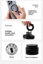 Electric Protein Shaker Bottle | 700ml Portable Automatic Mixing Cup with Magnetic Charging