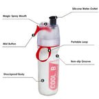 500ml Sports Water Bottle with Mist Spray | Insulated Cycling & Running Hydration Bottle